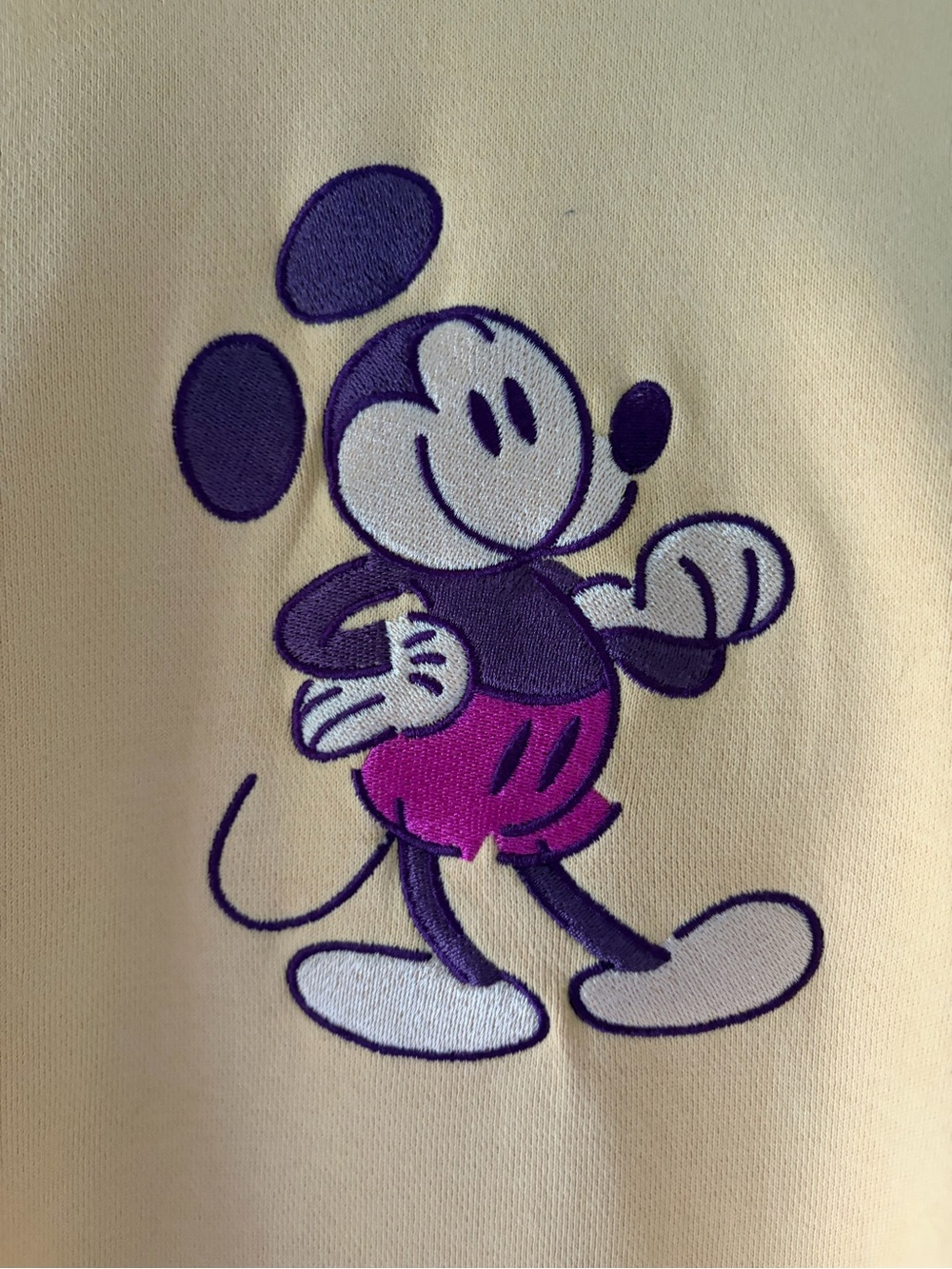 Disney Mickey Mouse Yellow 3X Genuine Pullover Hoodie 100% Organic Cotton - Picture 4 of 11